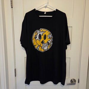 Men's Big & Tall Chicyea Graphic Tee Skull Cracked Smiley Face - Size 4XL